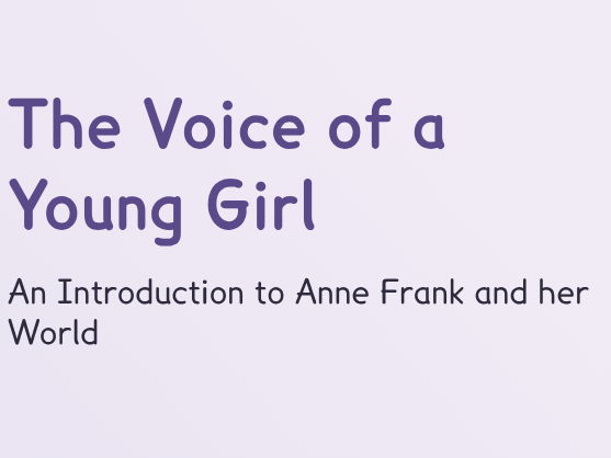 Introducing The Diary of Anne Frank (PPT + Worksheet)