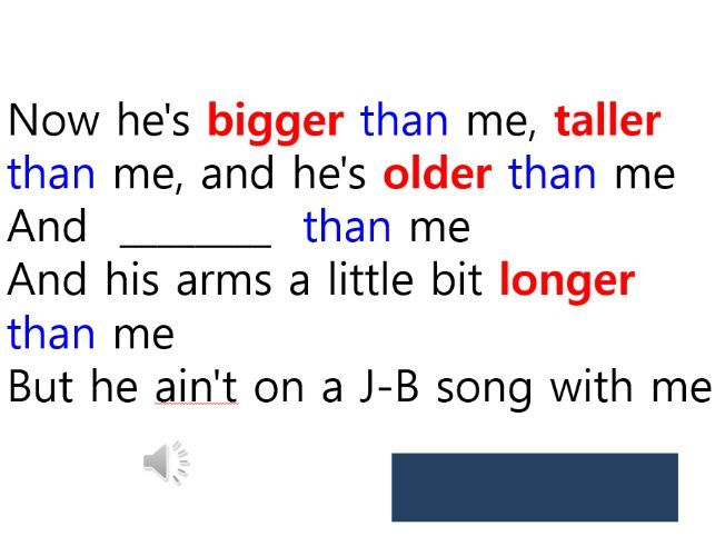 ESL: Book 2: I'm taller than you. Comparisons