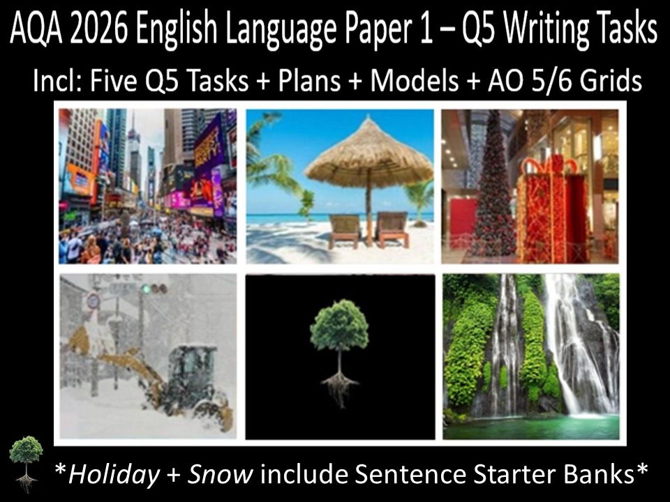 Five Question 5 - AQA 2026 GCSE English Language Paper 1 | Plans, AO ...