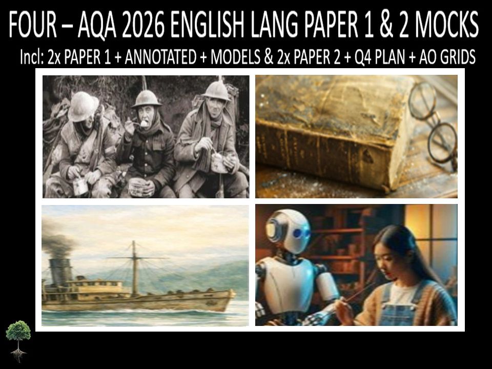 FOUR - AQA PAPER 1 & 2 | 2026 FULL MOCKS | ANNOTATED | Q4 PLAN | AO GRIDS | MODELS