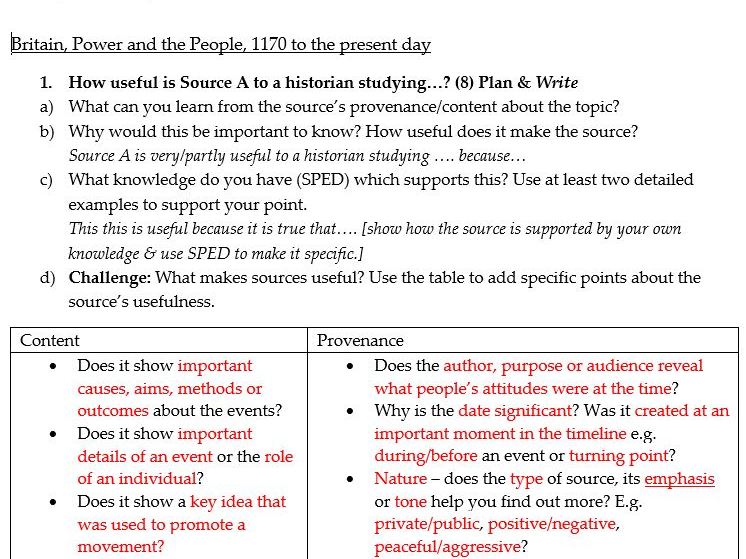 AQA GCSE History Paper 2 Deliberate Practice Booklet