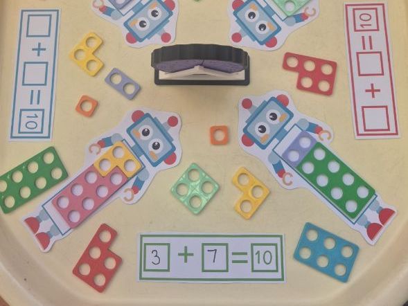 Robot numicon number bonds to 10