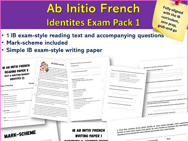 IB French Ab Initio – Writing & Reading IB-Style Assessment | Identities theme (1)