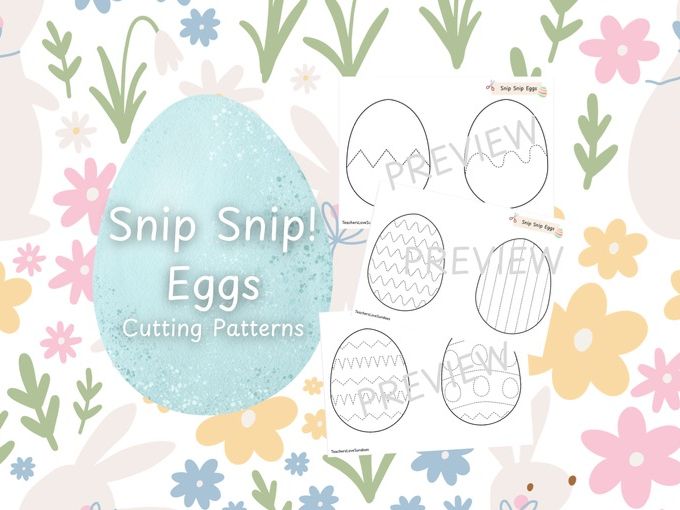 Snip Snip Easter Egg Cutting Patterns