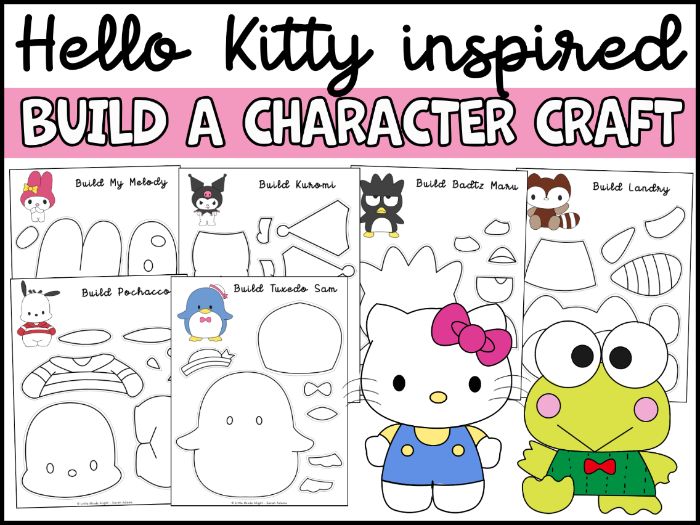 Hello Kitty Build a Character | 10 Cut & Paste Crafts