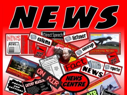NEWS, NEWSPAPER WRITING AND ROLE PLAY RESOURCES - ENGLISH LITERACY SPEAKING LISTENING KS2