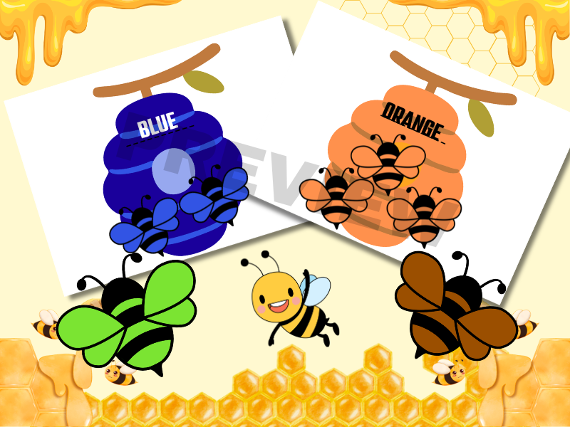 World Bee Day Colour Matching Worksheet | Read, Write, Cut and Stick Activity | EYFS & KS1