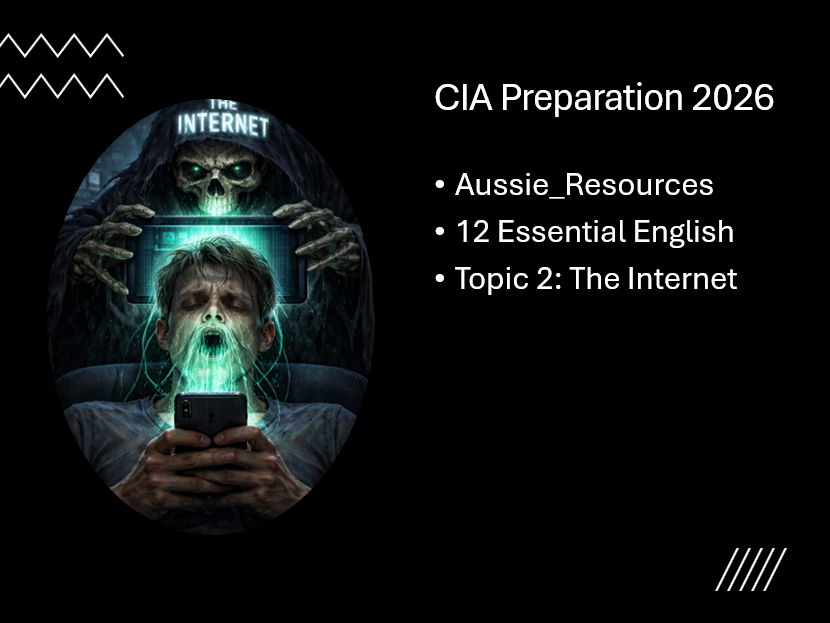 12 Essential English – CIA Exam Prep (QLD) – 2026 Topic 2: The Internet – an introduction (images)