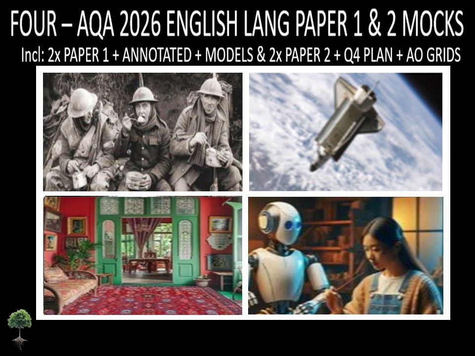 FOUR - AQA PAPER 1 & 2 | 2026 FULL MOCKS | ANNOTATED | Q4 PLAN | AO GRIDS | MODELS