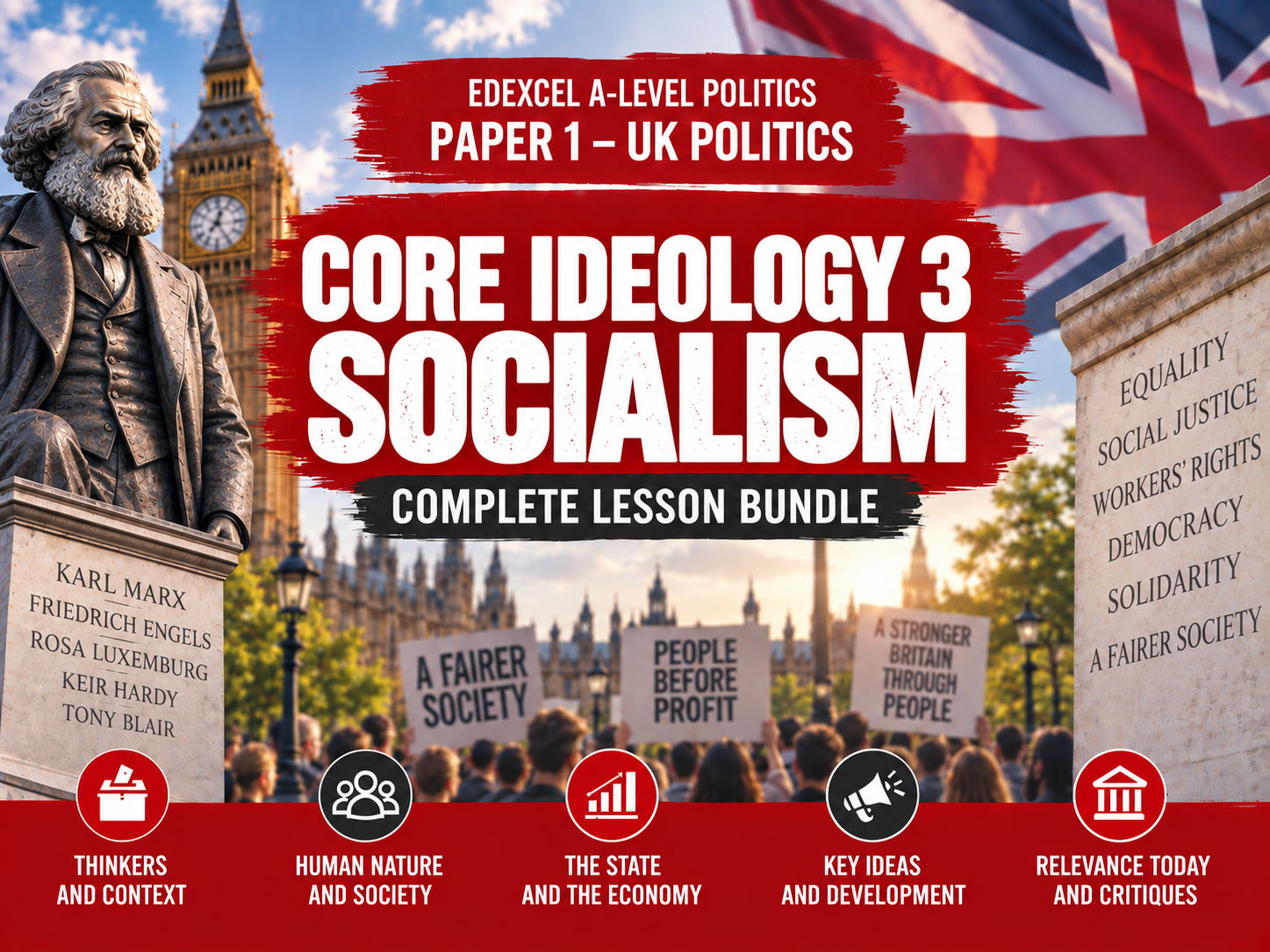 Politics Paper 1 (UK Politics) - Core ideologies - Socialism