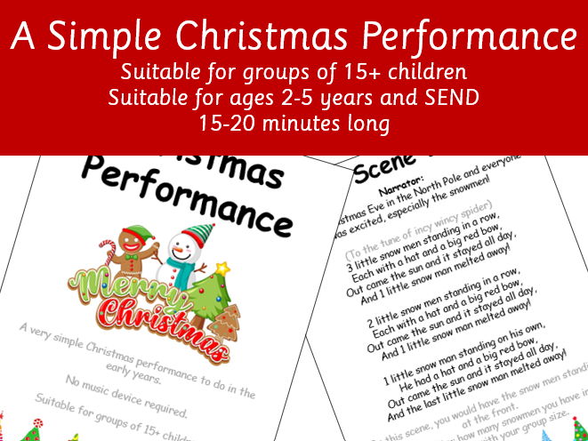 A Simple Early Years Christmas Performance
