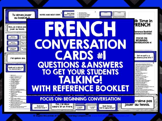 FRENCH SPEAKING CARDS #1 By LivelyLearning - Teaching Resources - Tes