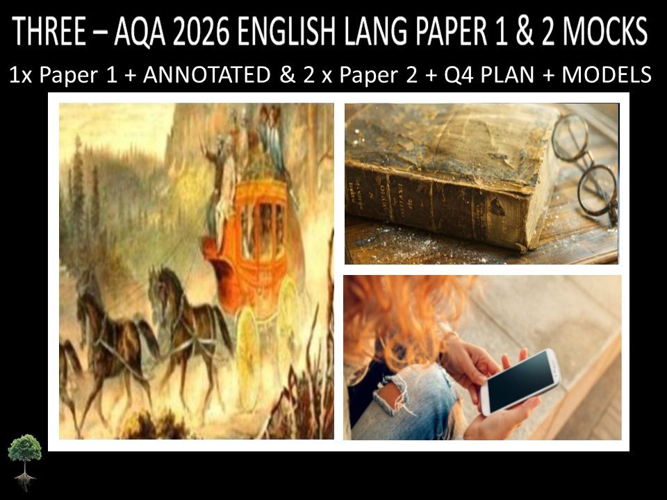 THREE - AQA PAPER 1 & 2 | 2026 FULL MOCKS | ANNOTATED | Q4 PLAN | MODELS