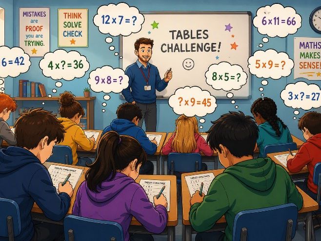 Self-Checking Times Tables Puzzle Maker