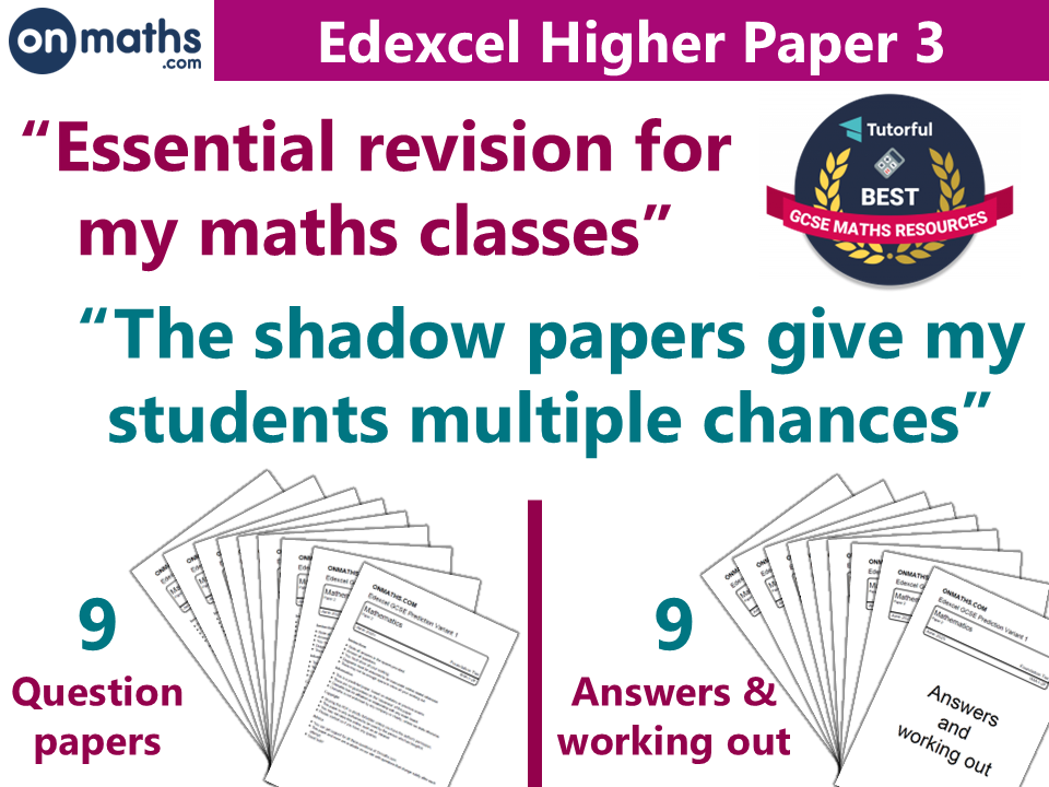 UPDATED Summer 2025 Maths GCSE Edexcel Paper 3 Higher Predicted Paper