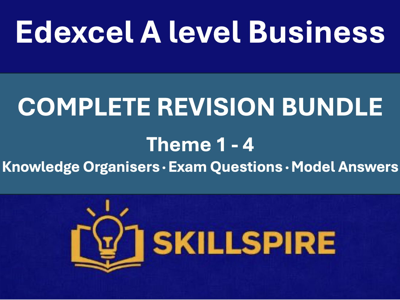 Edexcel A-Level Business Complete Revision Bundle | All 4 Themes | 9BS0