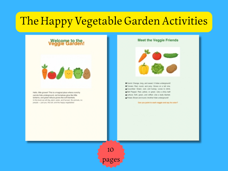 The Happy Vegetable Garden Activities