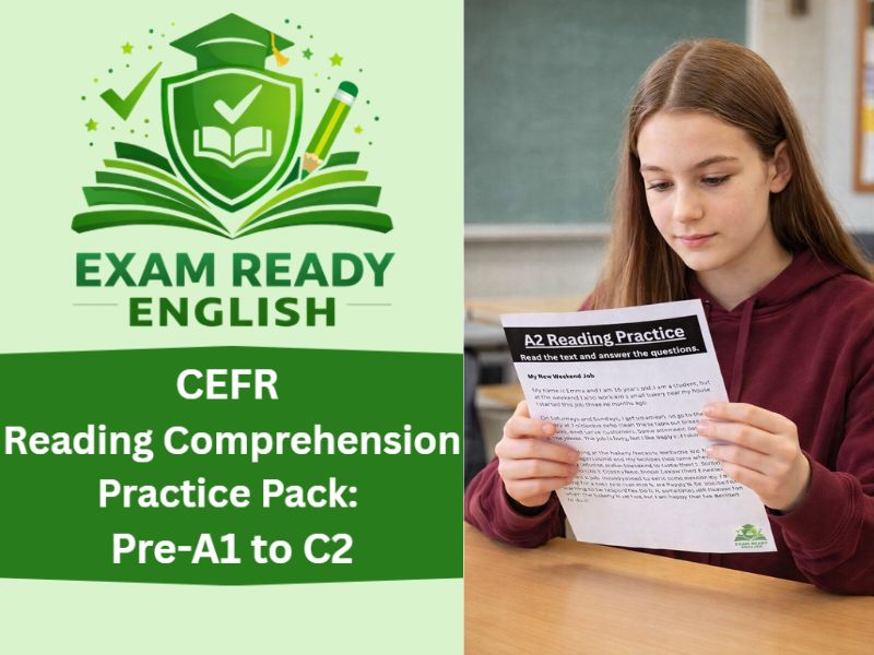 CEFR Reading Comprehension Practice Pack  - Pre-A1 to C2 ESL EFL