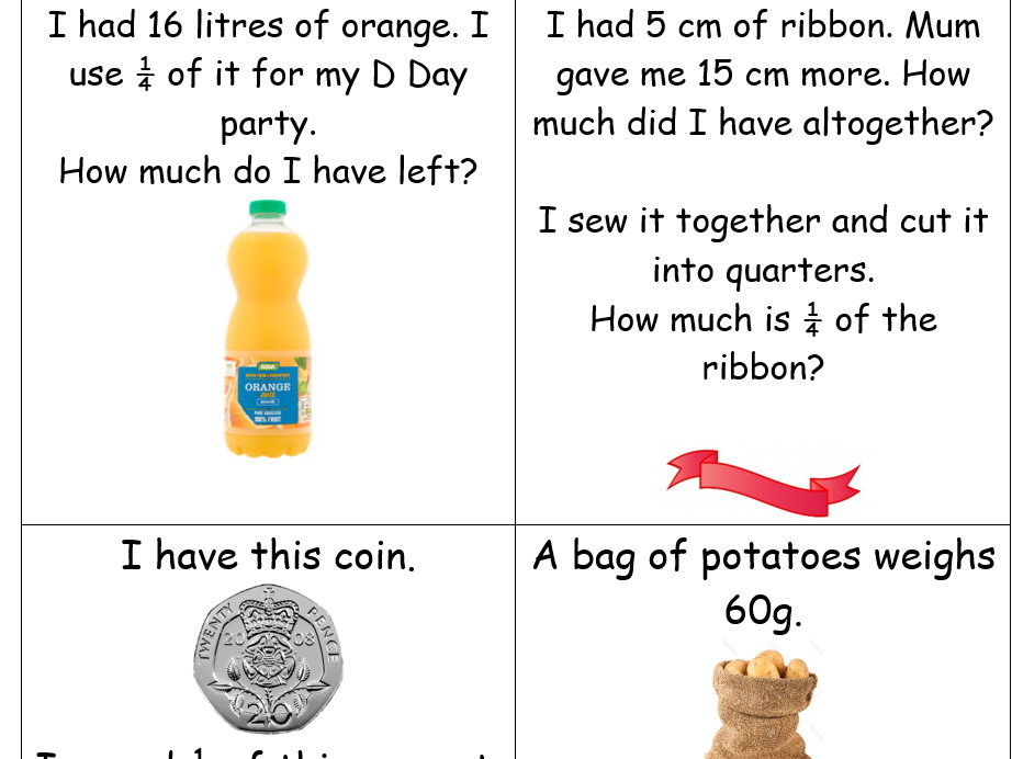 Greater Depth Fractions Questions Year 1 and 2 Teaching Resources
