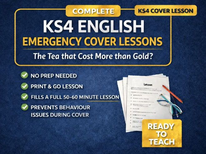KS4 No-Prep English Cover: Expensive Tea