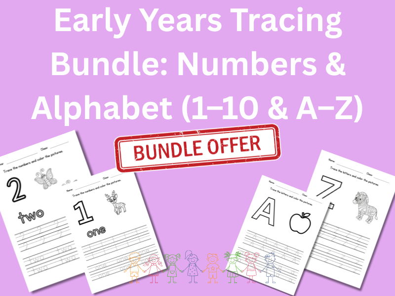Early Years Tracing Bundle: Numbers & Alphabet (1–10 & A–Z)