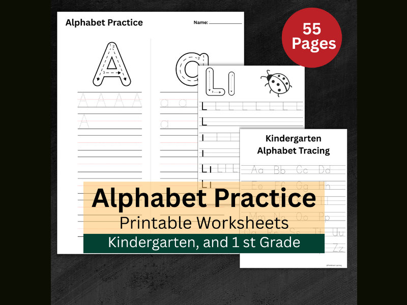 Alphabet Tracing Worksheets for Kindergarten