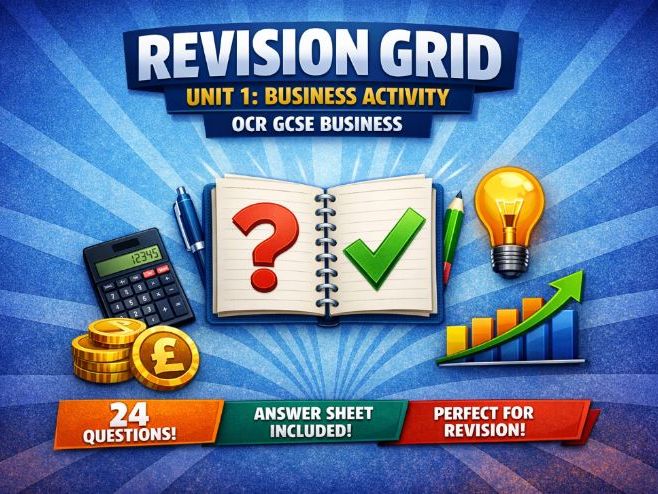 Unit 1: Business Activity Revision Grid (GCSE OCR Business)