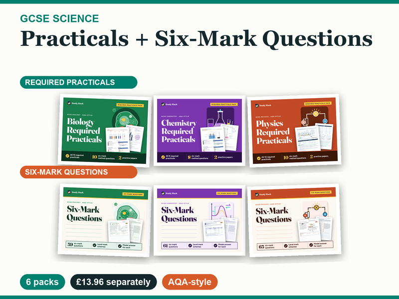 GCSE Science Required Practicals and Six-Mark Questions (AQA-style)