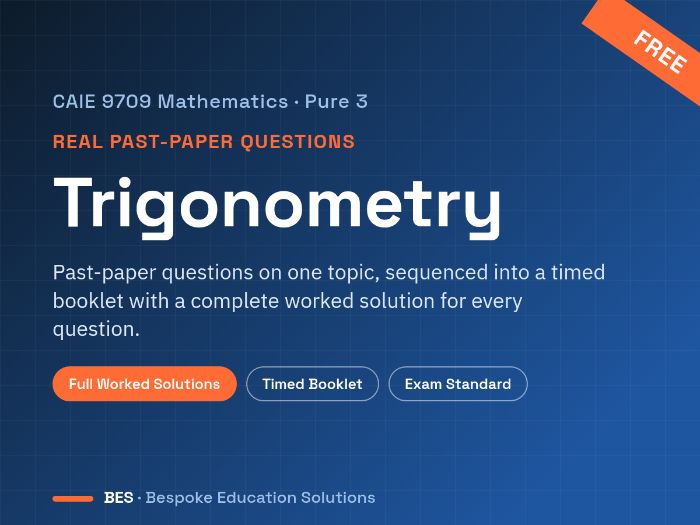 Trigonometry Past Paper Exam Questions with Full Worked Solutions | CAIE 9709 Pure 3