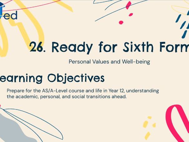 Ready for Sixth Form – KS4 Year 11 PSHE Preparing for A-Levels & Life in Year 12