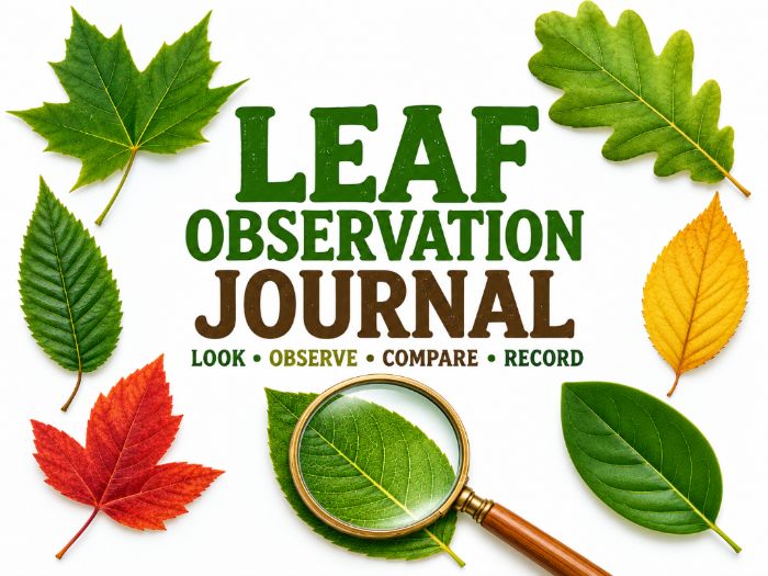 Leaf Observation Journal | Plant Science & Nature Worksheets | Kindergarten–2nd Grade