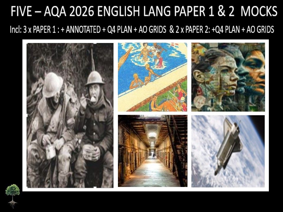 FIVE - AQA PAPER 1 & 2 | 2026 FULL MOCKS | ANNOTATED | Q4 PLAN | AO GRIDS