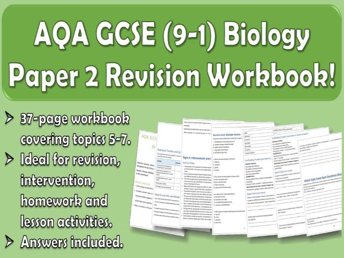 AQA GCSE Biology Paper 2 Revision Workbook