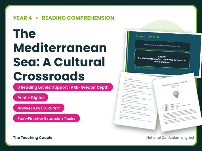 The Mediterranean Sea: A Cultural Crossroads | Comprehension | Year 4