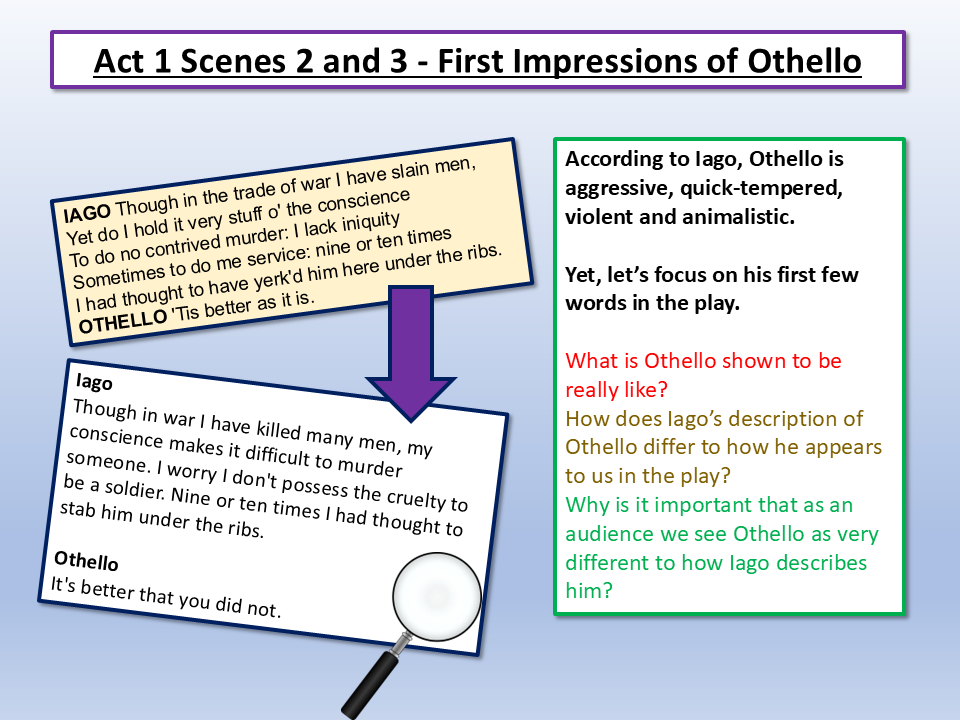 Othello A Level Act 1 Scenes 2 and 3
