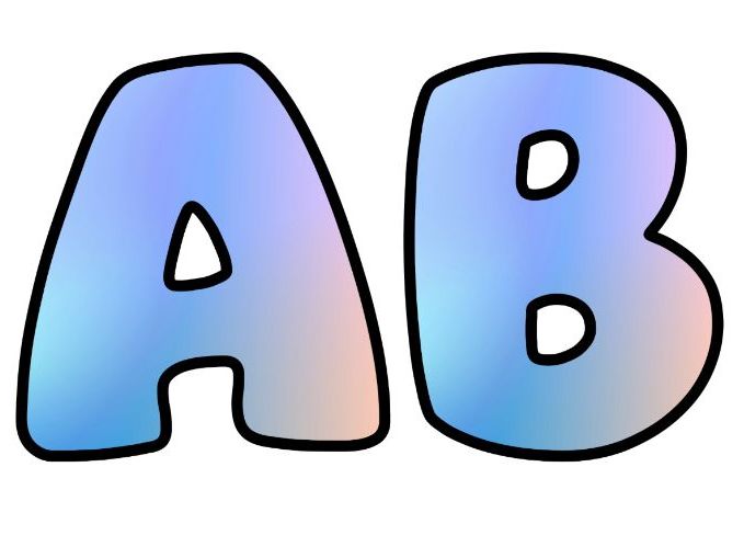 Gradient Fade Blue Classroom Display Lettering Set | Upper & Lowercase Letters, 0-9 and Signs