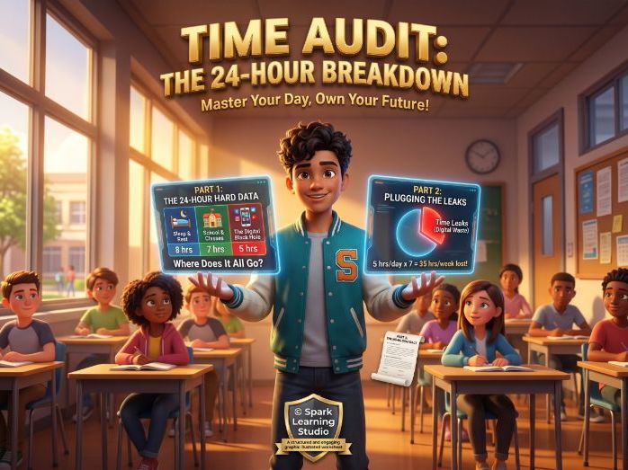 The Time Audit & 24-Hour Breakdown Worksheet | Social Emotional Learning (SEL)