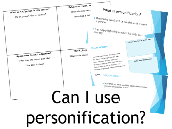 PERSONIFICATION- Create a Season Poem Lesson and Activity