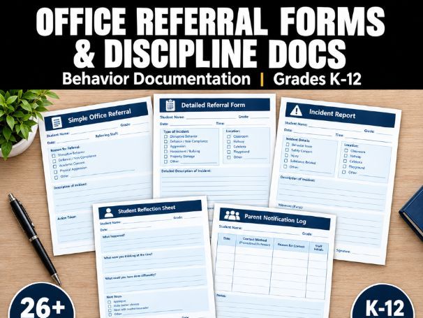 Office Referral Forms & Discipline Documentation | Grades K-12