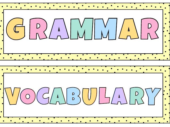 English Working Wall Headings