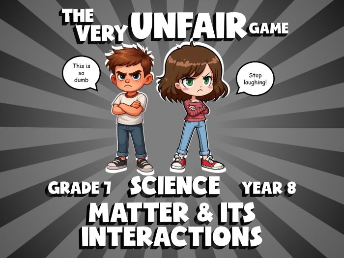 Matter & Its Interactions VERY UNFAIR GAME | No-Prep Year 8 Science Review Activity