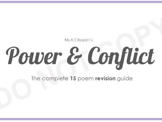 Power & Conflict Poetry Revision Guide