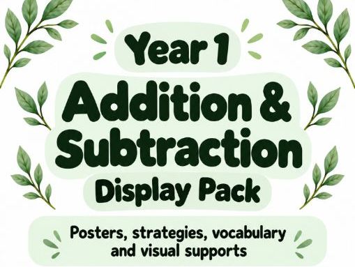 Year 1 Addition and Subtraction Worksheets within 10, no-prep printables, KS1 Maths