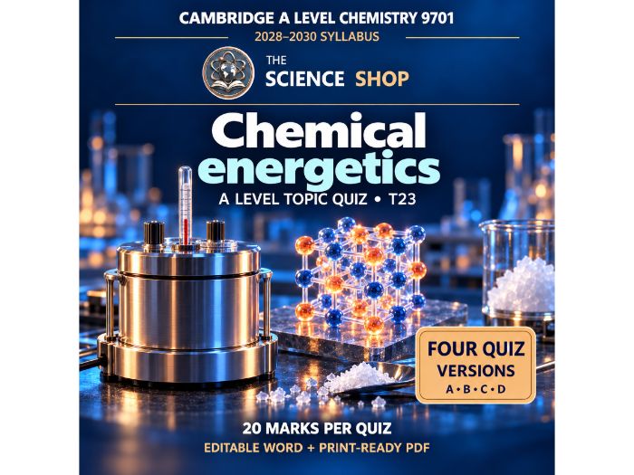 Chemical energetics | Cambridge A Chemistry 9701 | 4 Revision Quizzes