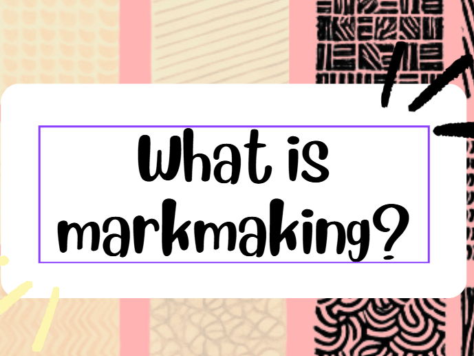 Mark making Lesson- complete with worksheet