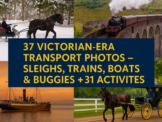 37 Victorian-Era Transport Photos – Sleighs, Trains, Boats & Buggies + 31 Activities