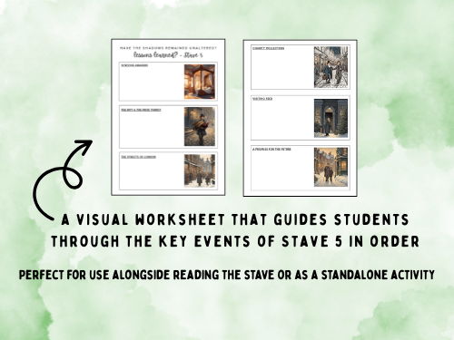 GCSE - A Christmas Carol - Stave 5 (Note-Taking Resource Worksheet ...
