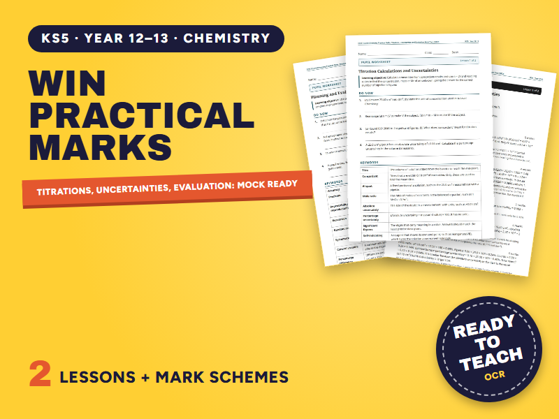 OCR A Level Chemistry practical skills Pack