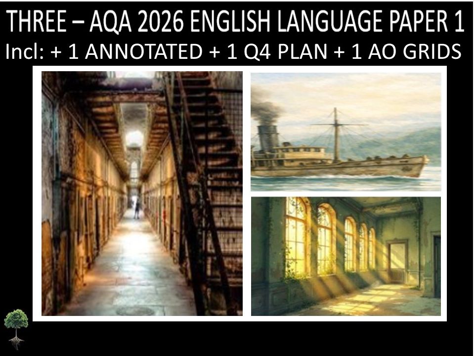 THREE - AQA PAPER 1 | 2026 FULL MOCKS | ANNOTATED | Q4 PLAN | AO GRIDS