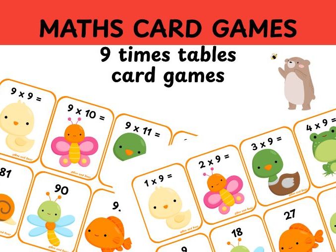 9 times table fun card games